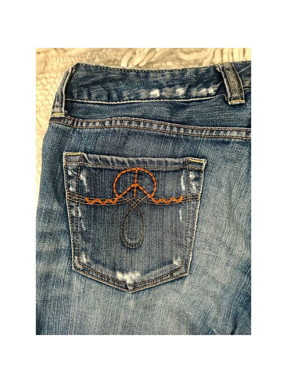 Vintage Lucky Brand Lola Bootcut Jeans 29 Embroidered Pockets Y2K Boho - Picture 10 of 15